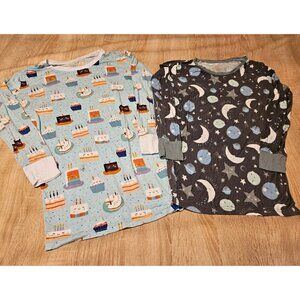 Lot Of 2 Little Sleepies Pj Pajama Shirts Tops Girls Size 12/14 Birthday Space